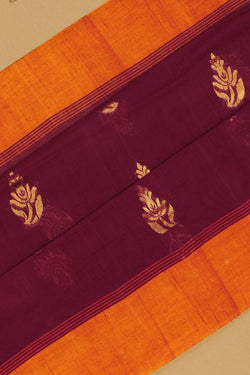 Image of South Cotton Purple Saree