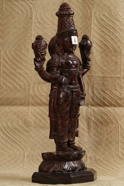 Image of Sculptures crafted from rosewood that depict Lord Balaji