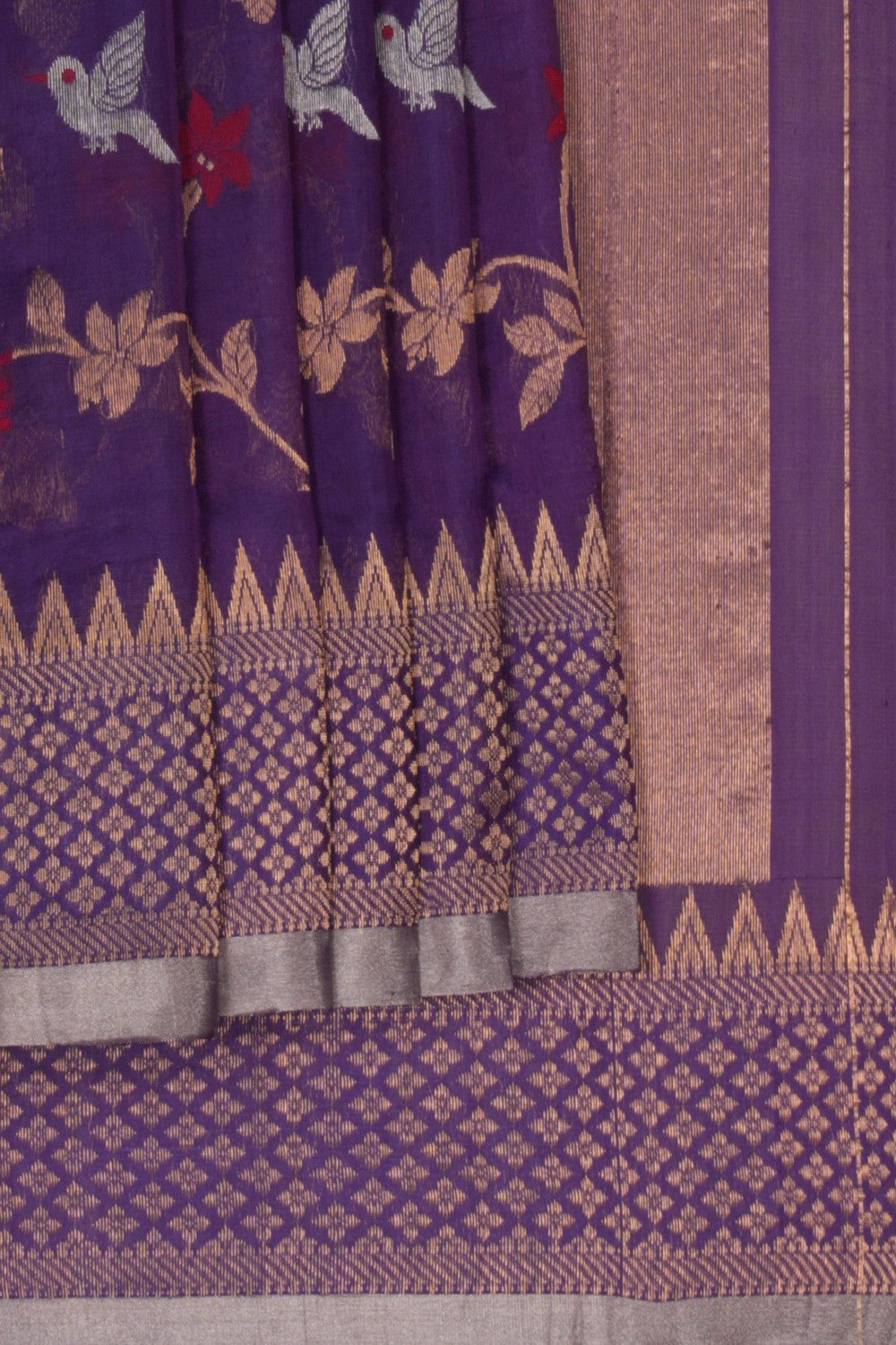 Image of Chanderi Purple Saree