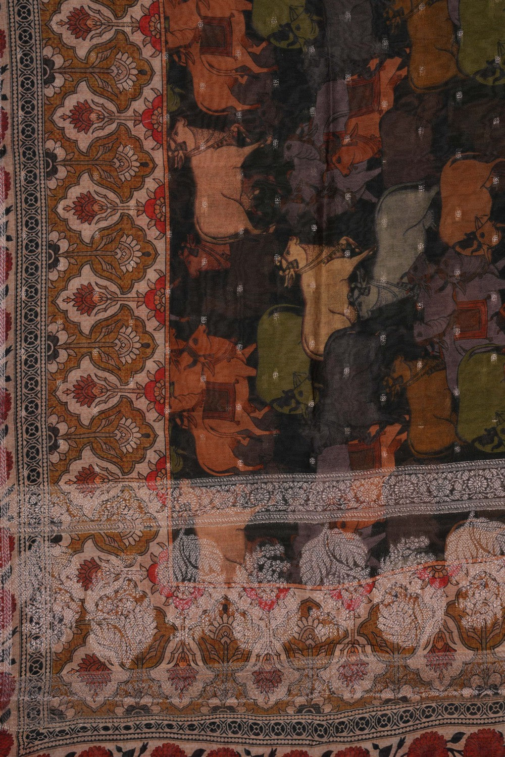 Image of Chanderi Pichwai Art Dupatta