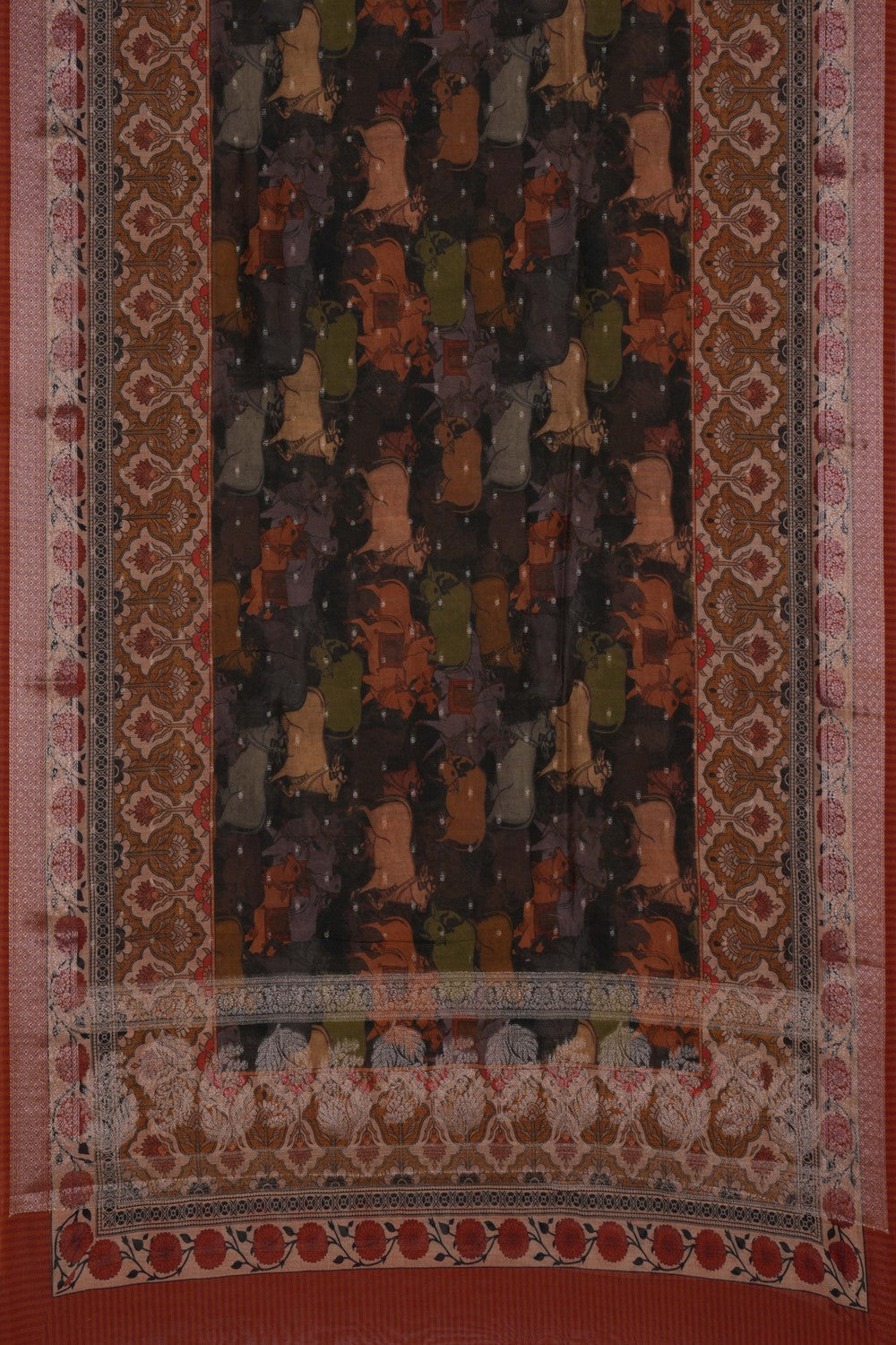 Image of Chanderi Pichwai Art Dupatta