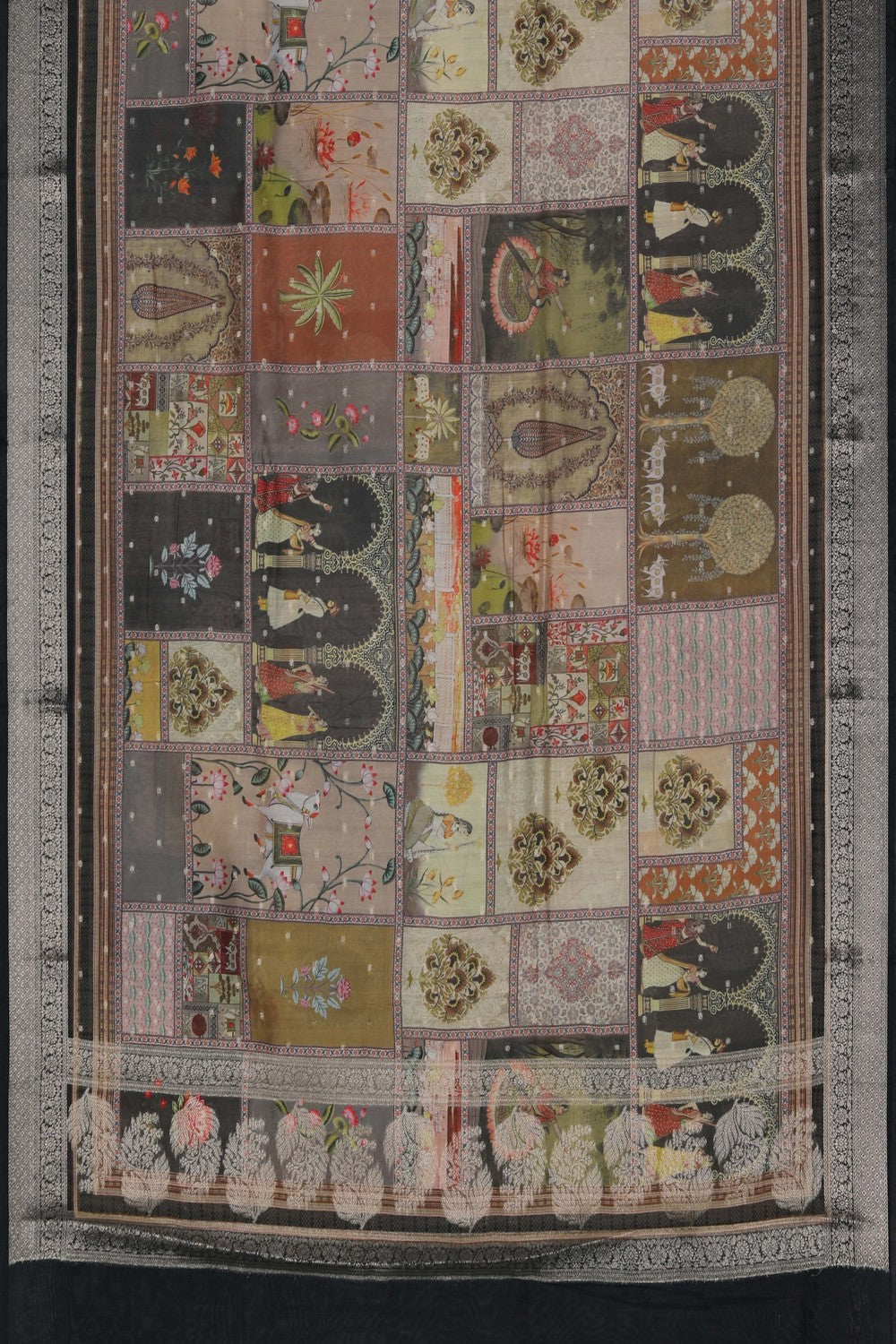 Image of Chanderi Pichwai Art Dupatta
