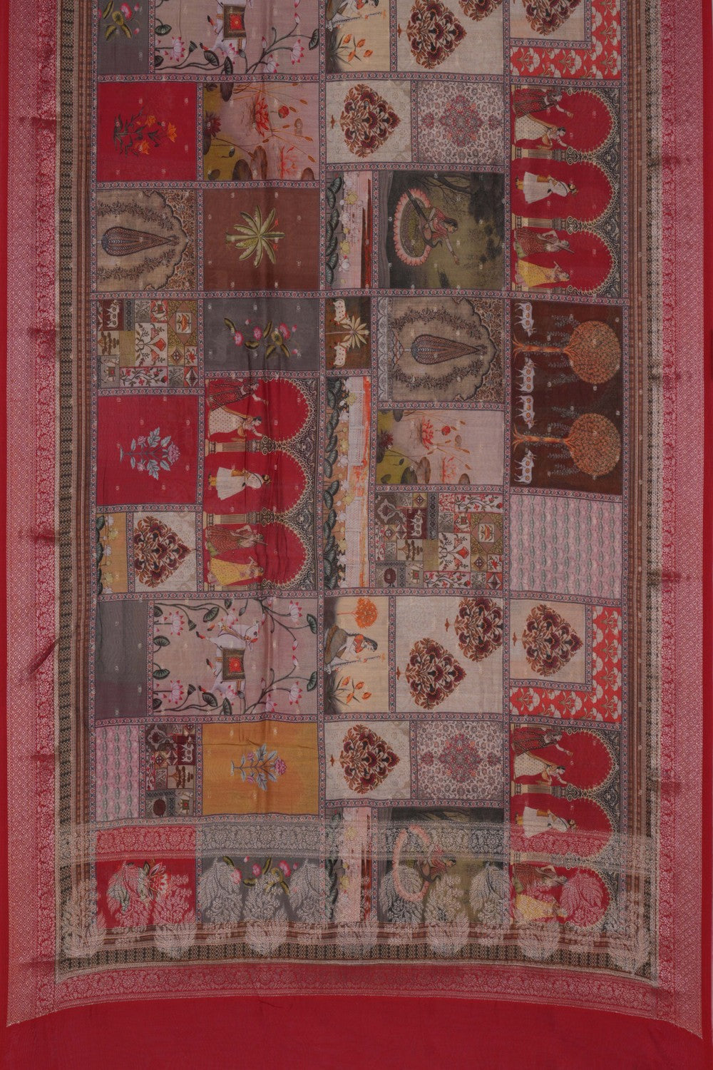 Image of Chanderi Pichwai Art Dupatta