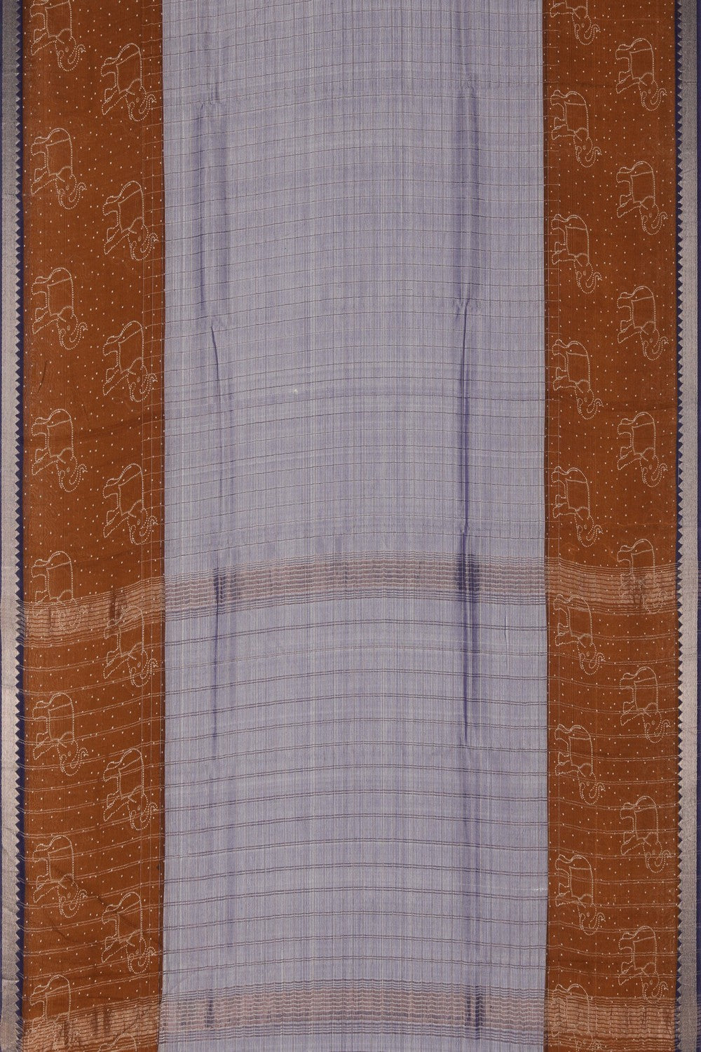 Image of An Elephant Printed Mangalgiri Silk Saree