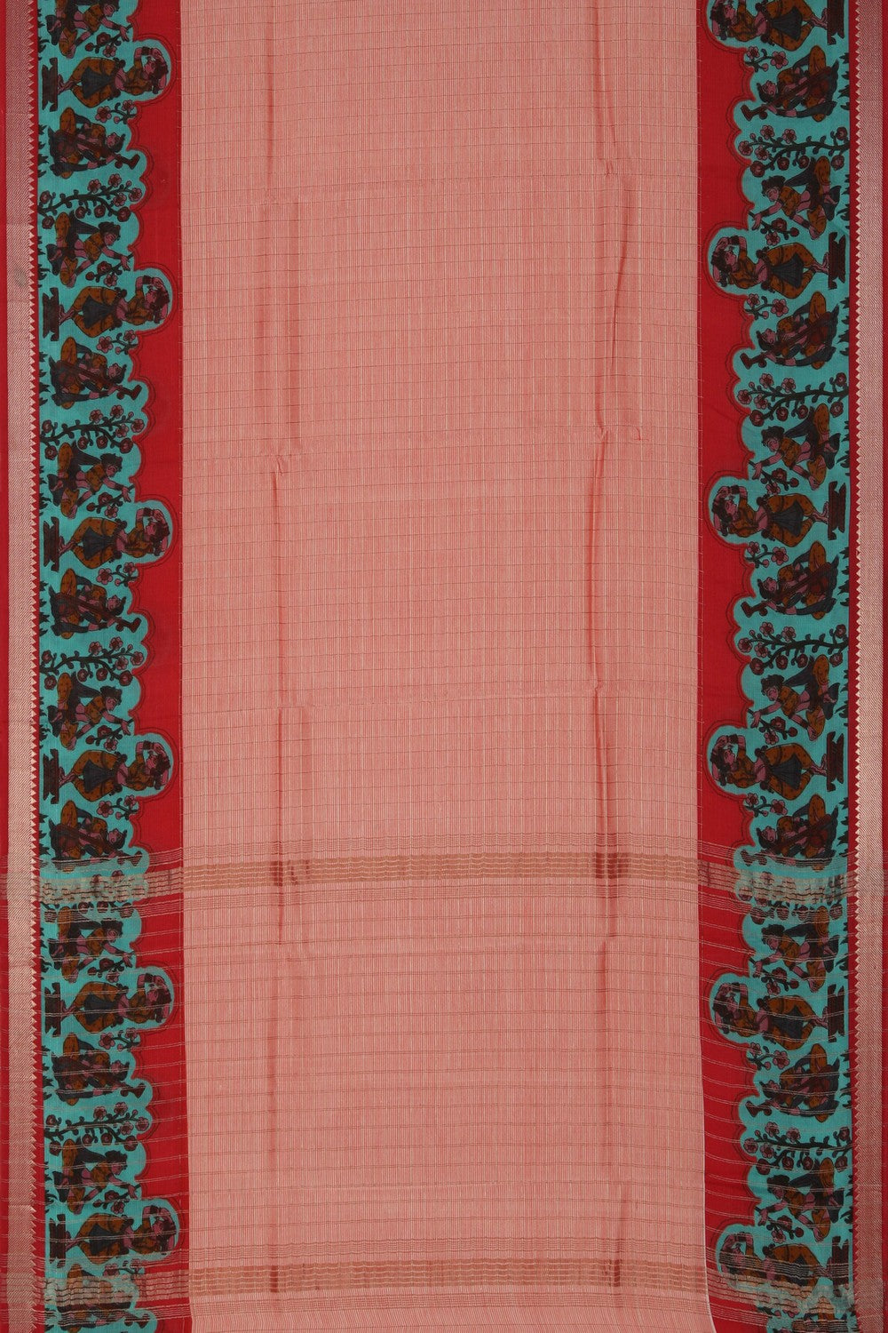 Mythology Art Mangalgiri Silk Saree