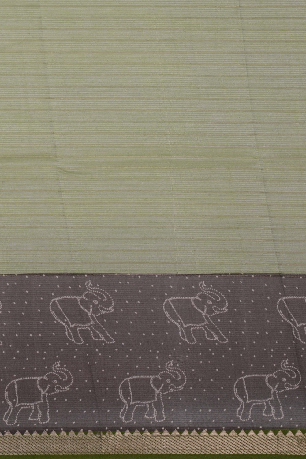 An Elephant Printed Mangalgiri Silk Saree