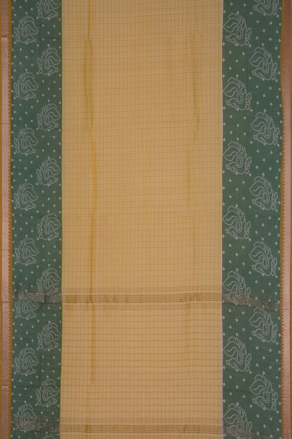 A Peacock Printed Mangalgiri Silk Saree
