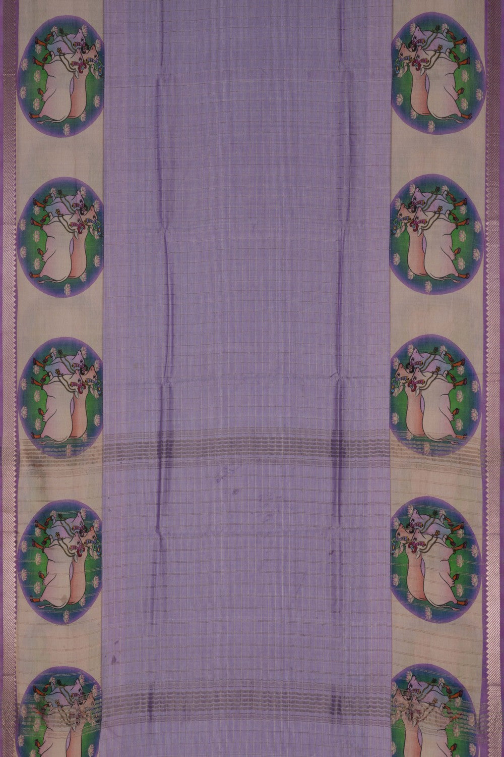 A Pichwai Art Mangalgiri Silk Saree