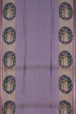Image of A Pichwai Art Mangalgiri Silk Saree