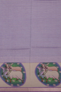 Image of A Pichwai Art Mangalgiri Silk Saree
