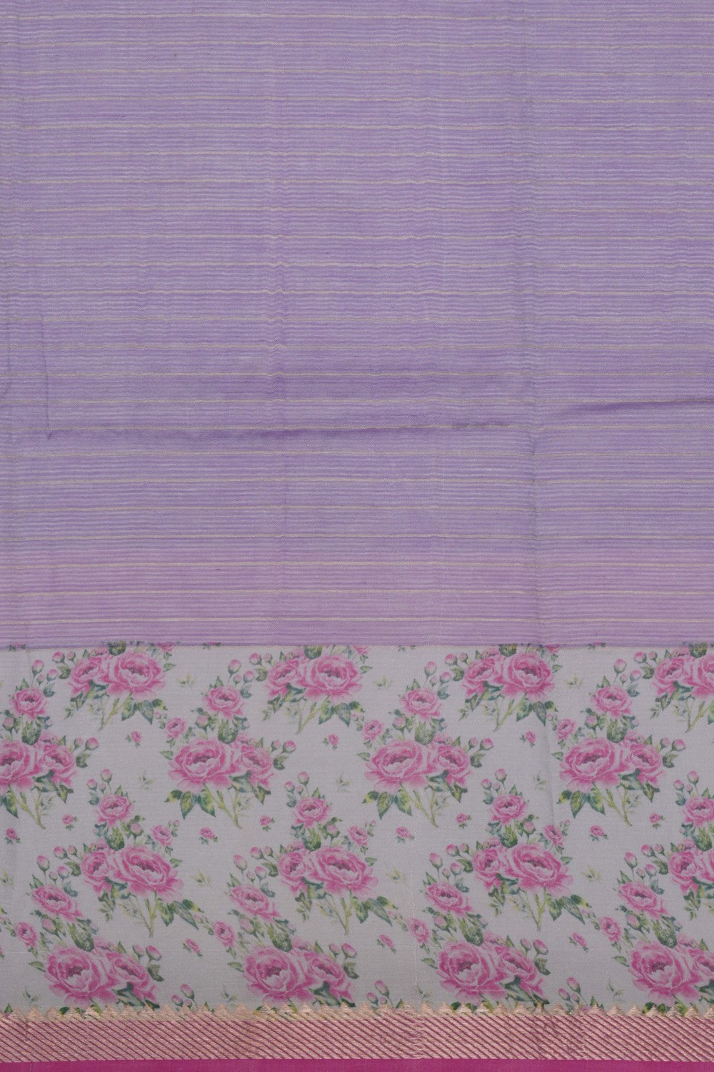 A Floral Printed Mangalgiri Silk Saree