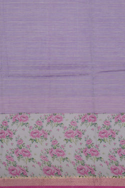 Image of A Floral Printed Mangalgiri Silk Saree