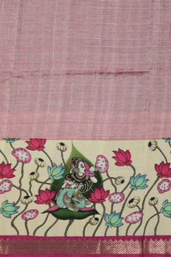 Image of A Pichwai Art Mangalgiri Silk Saree