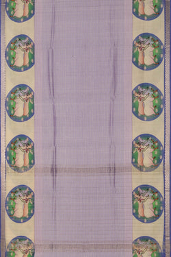 Image of A Pichwai Art Mangalgiri Silk Saree