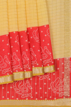 Image of A Peacock Printed Mangalgiri Silk Saree