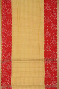 Image of A Peacock Printed Mangalgiri Silk Saree