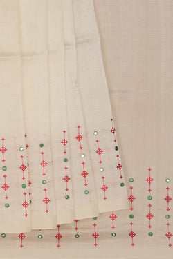 Image of Mangalgiri Embroidery Saree