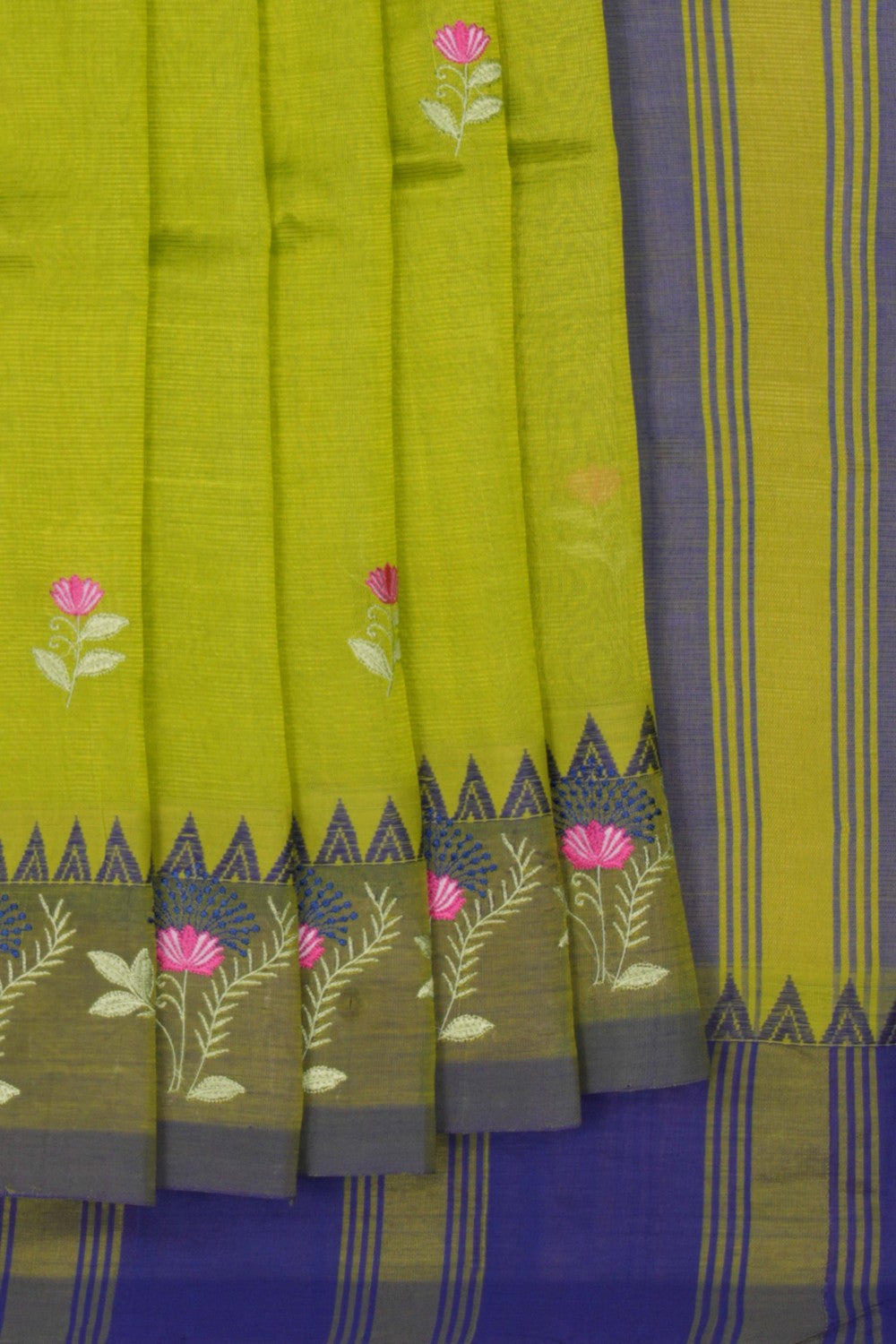 Image of Mangalgiri Embroidery Saree