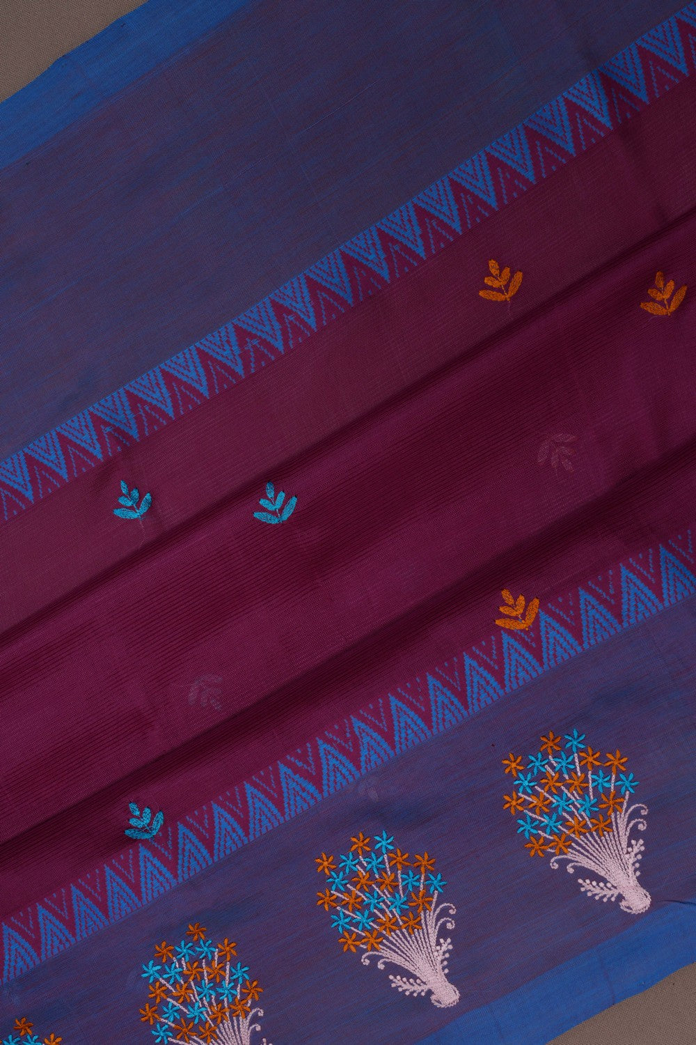 Image of Mangalgiri Embroidery Saree