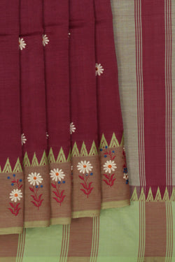 Image of Mangalgiri Embroidery Saree