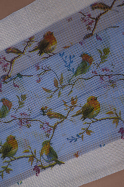 Image of Mangalgiri Silk Floral Printed Saree