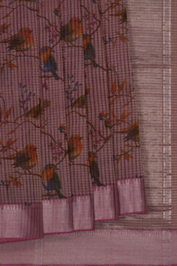Image of Mangalgiri Silk Floral Printed Saree