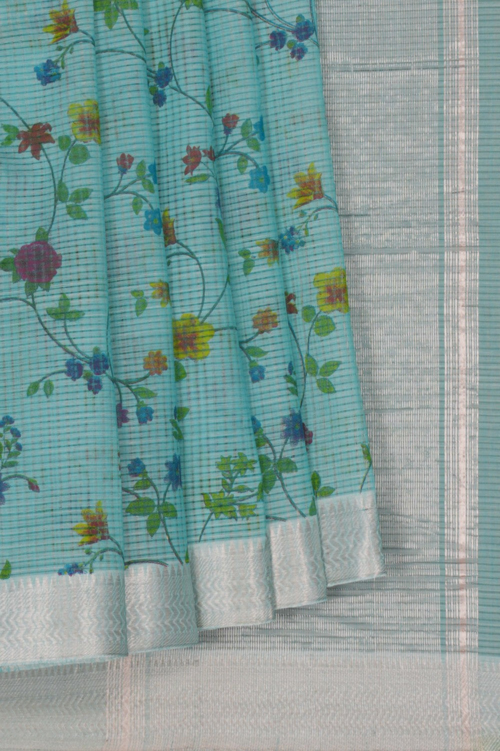 Mangalgiri Silk Floral Printed Saree