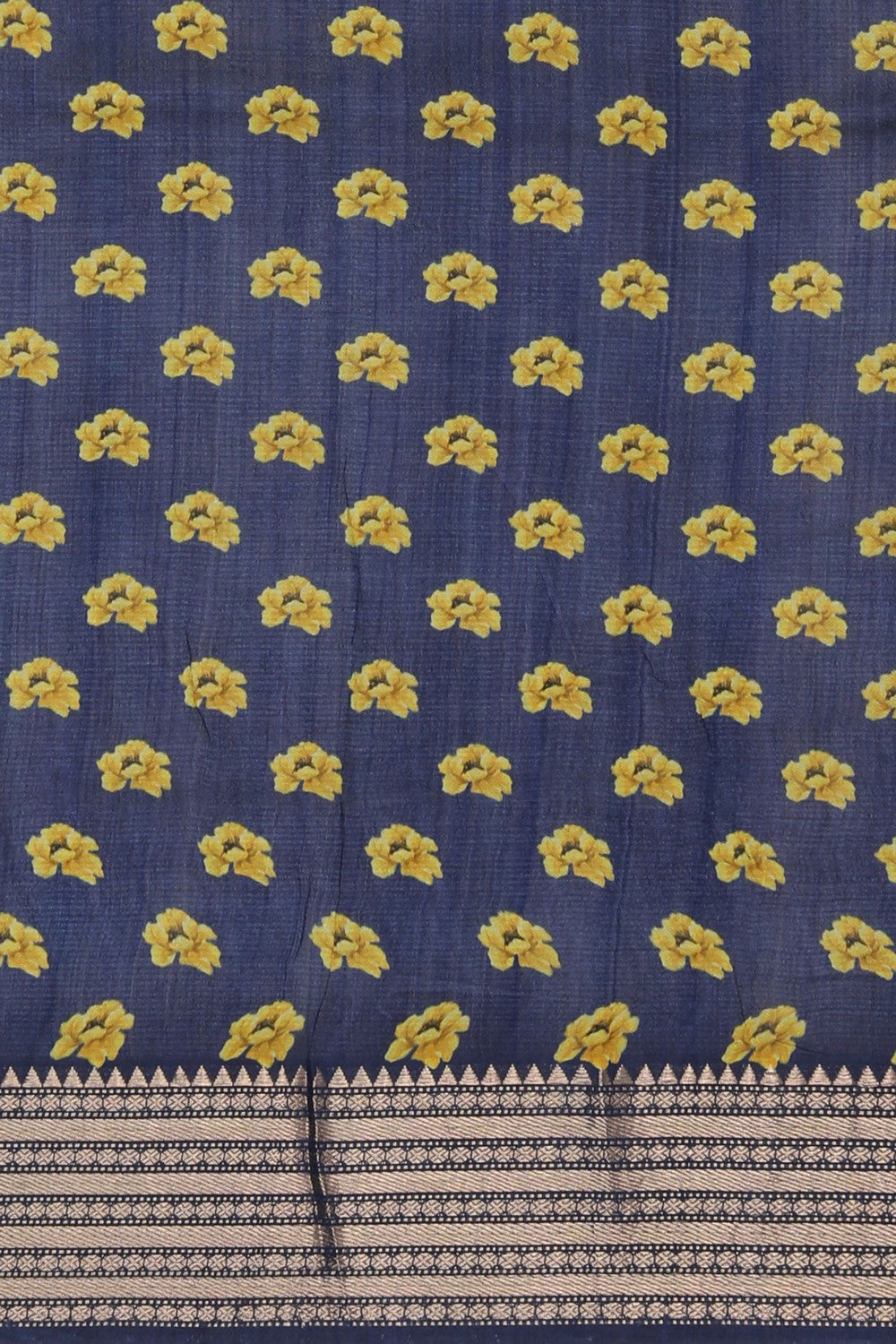 Image of Mangalgiri Silk Floral Printed Saree
