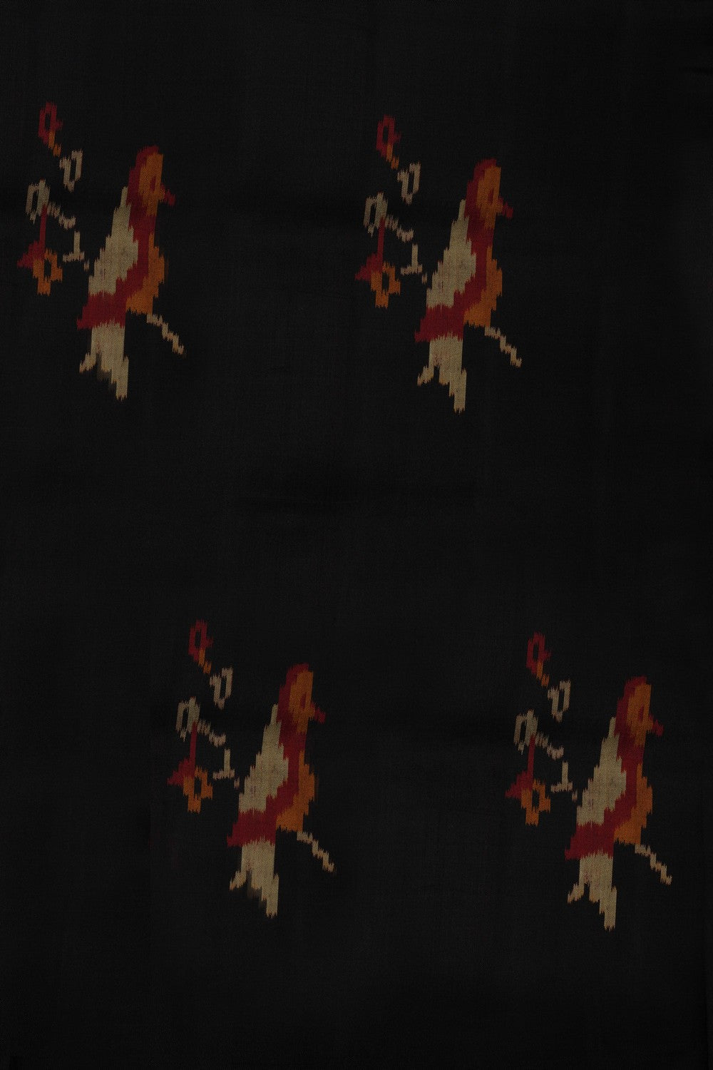 Pochampally Ikat Silk Black Saree