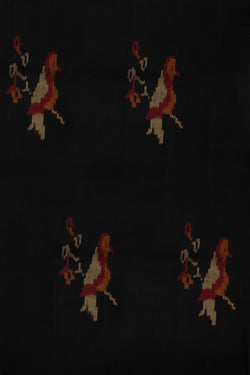 Image of Pochampally Ikat Silk Black Saree
