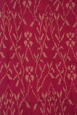 Image of Pochampally Ikat Silk Pink Saree