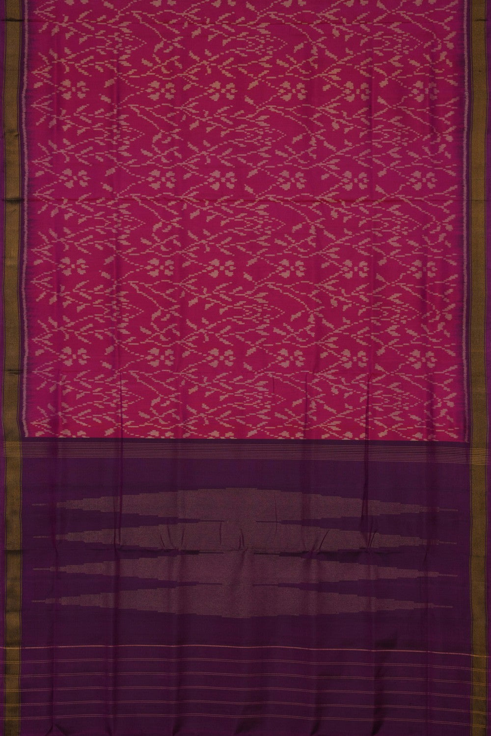 Image of Pochampally Ikat Silk Pink Saree