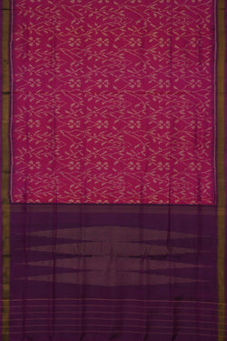 Image of Pochampally Ikat Silk Pink Saree