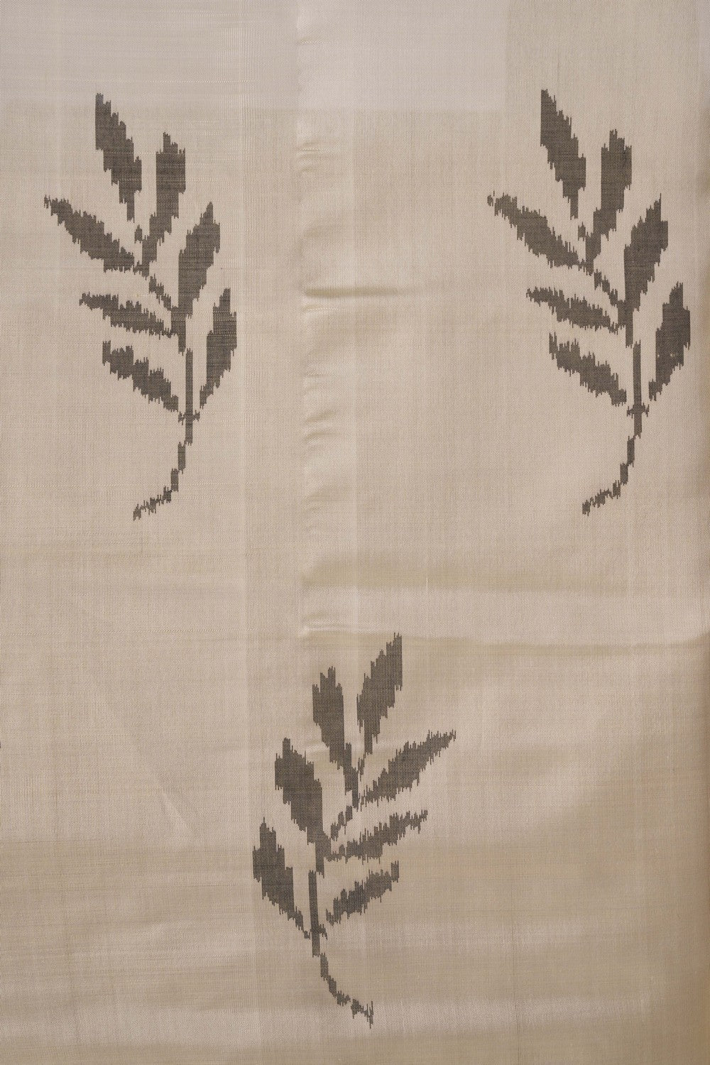 Pochampally Ikat Silk Cream Saree
