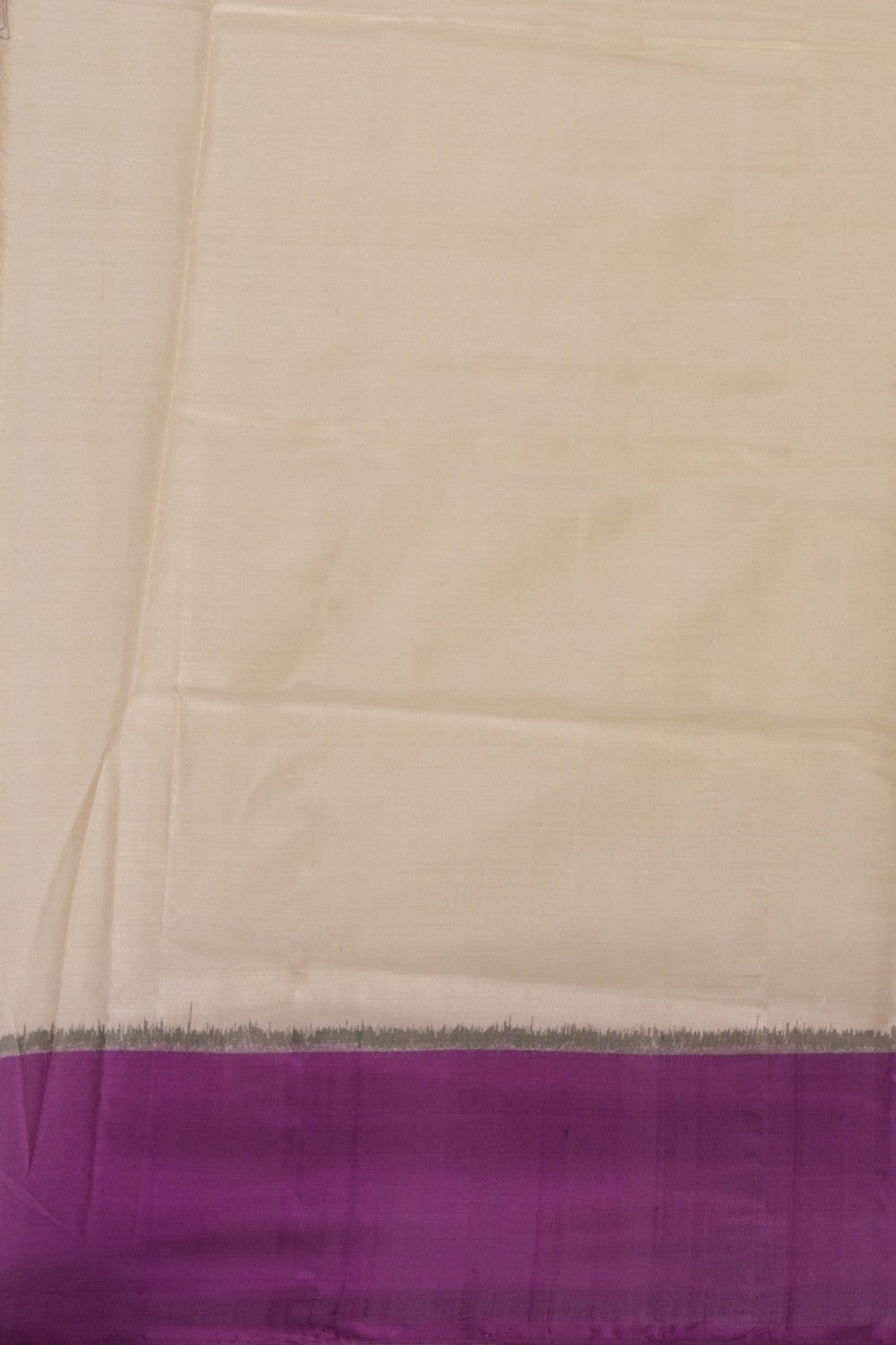 Pochampally Ikat Silk Cream Saree