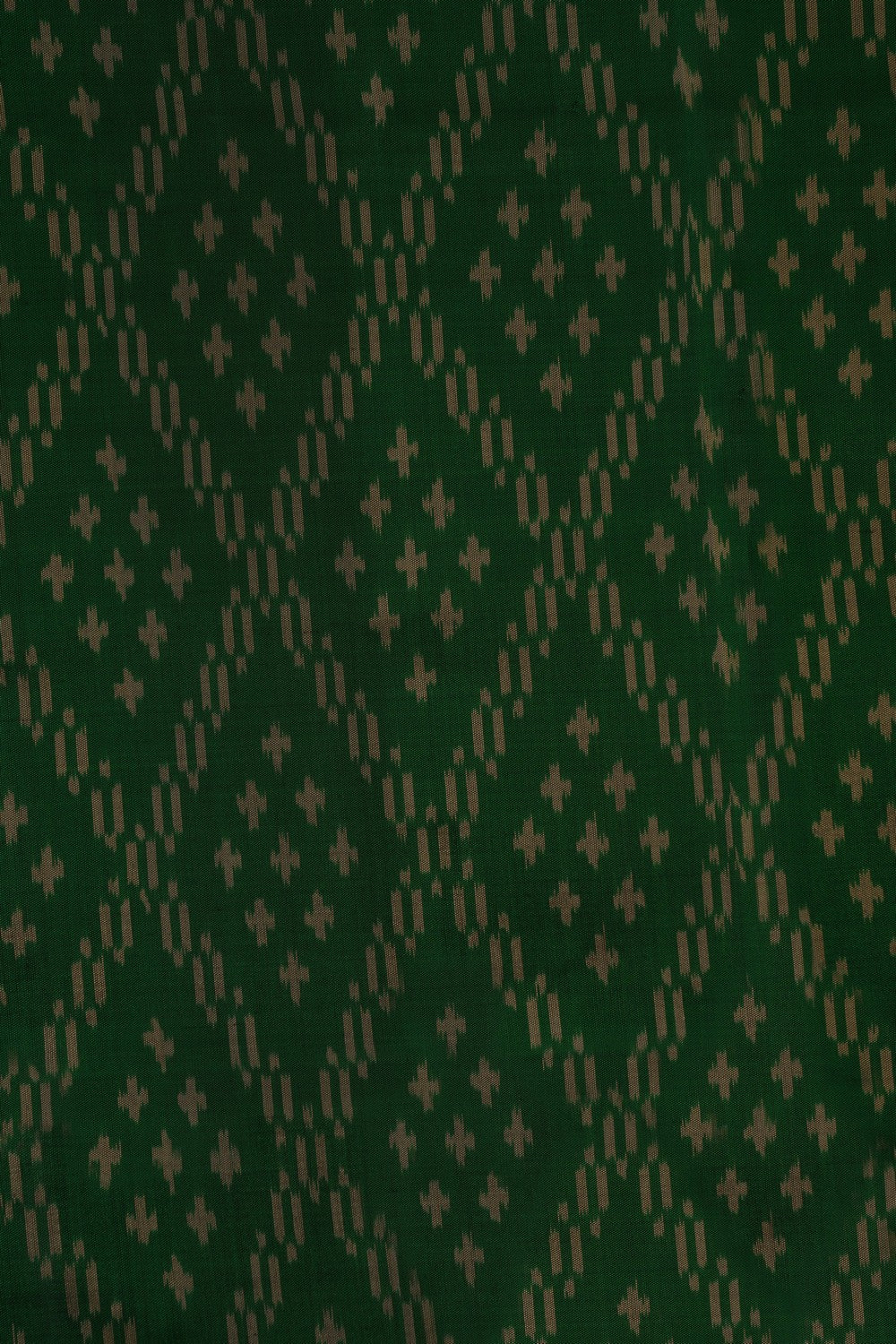 Image of Pochampally Ikat Silk Green Saree