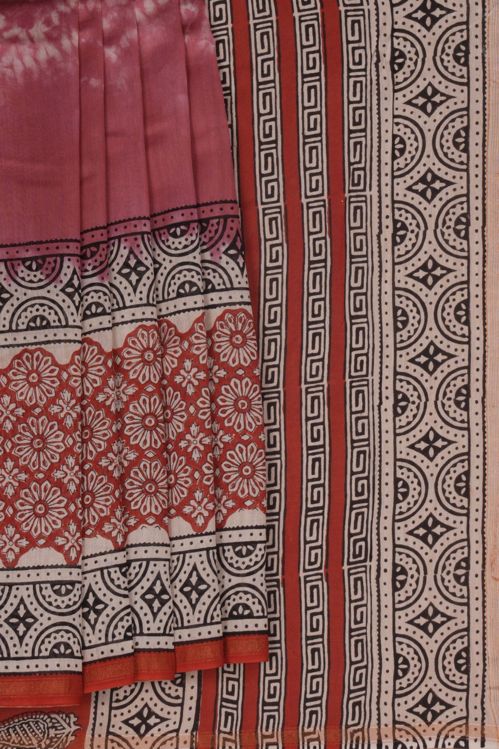 A Printed Chanderi Saree