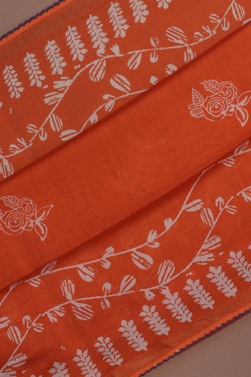 A Printed Chanderi Saree