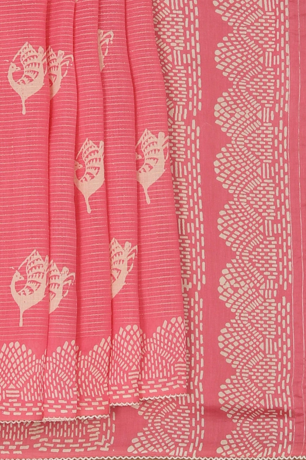 Image of Cotton Silk Pink Saree
