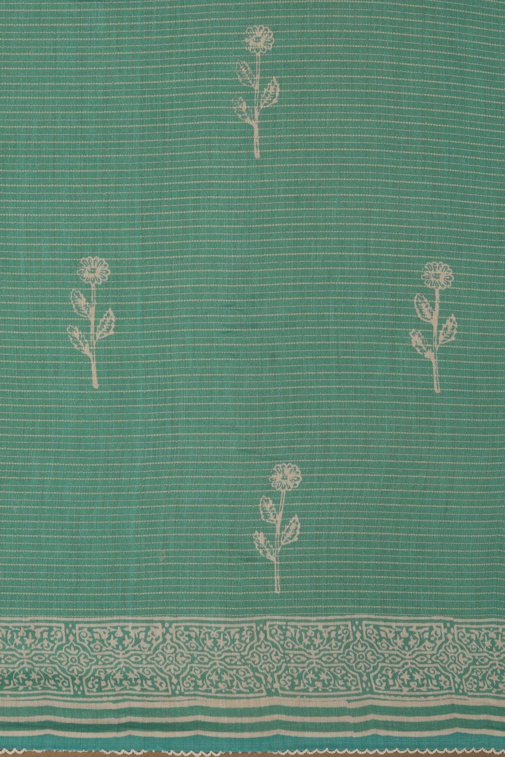 Image of Cotton Silk Sea Green Saree