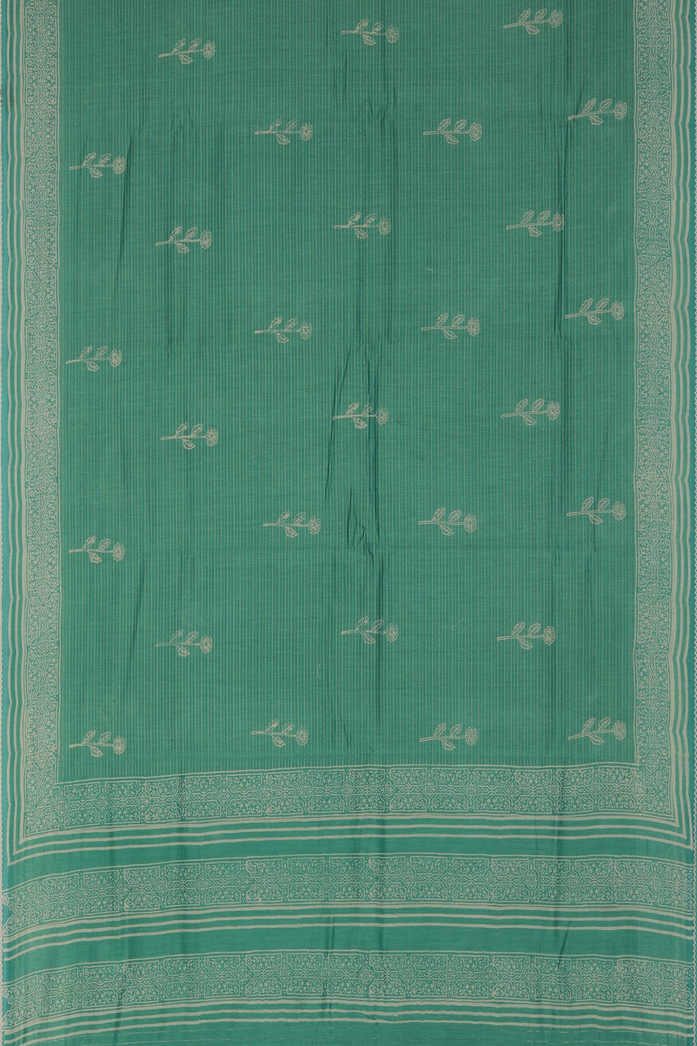Image of Cotton Silk Sea Green Saree