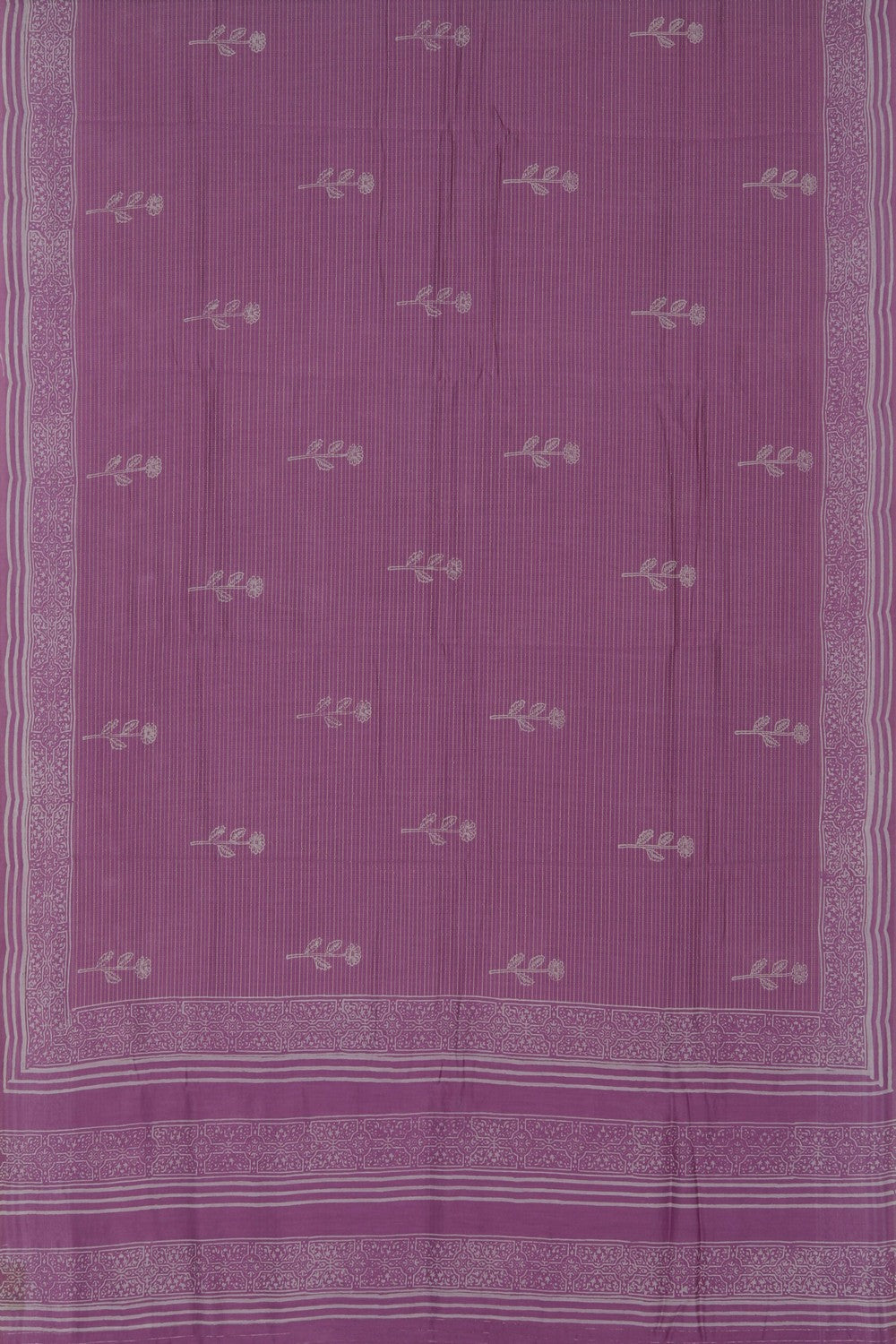 Image of Cotton Silk Lavender Purple Saree