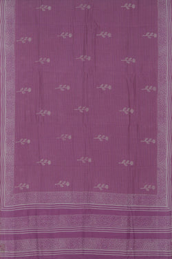 Image of Cotton Silk Lavender Purple Saree