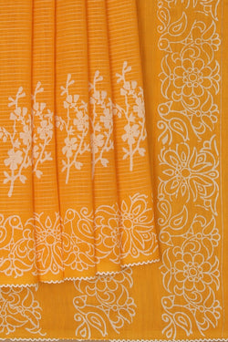 Image of Cotton Silk Mustard Saree