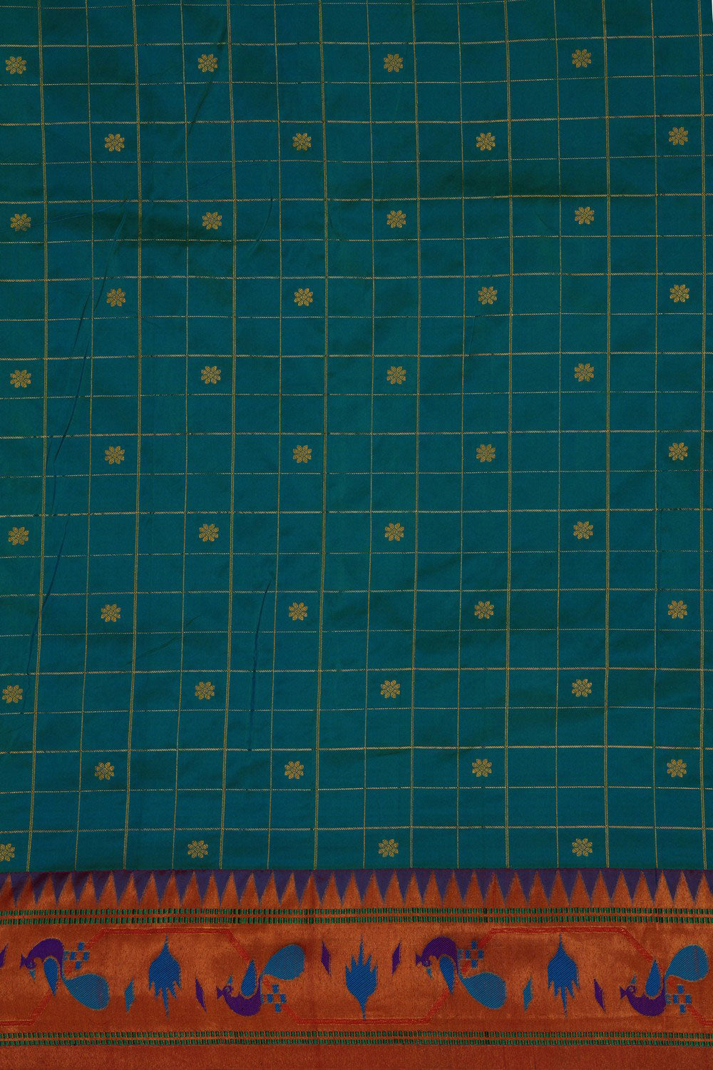 Image of Paithani Teal Blue Saree