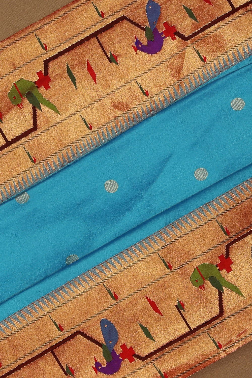 Image of Paithani Silk Blue Saree