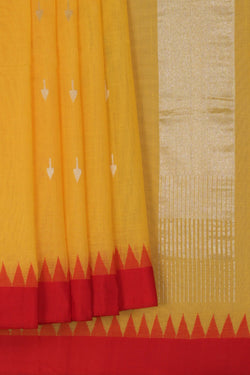 Image of Uppada cotton saree with Jamdani weaving