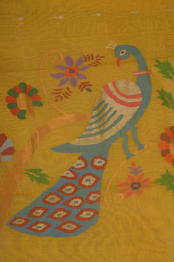Image of Uppada cotton saree with Jamdani weaving