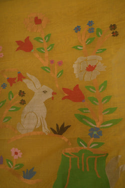 Image of Uppada cotton saree with Jamdani weaving