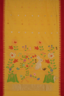 Image of Uppada cotton saree with Jamdani weaving